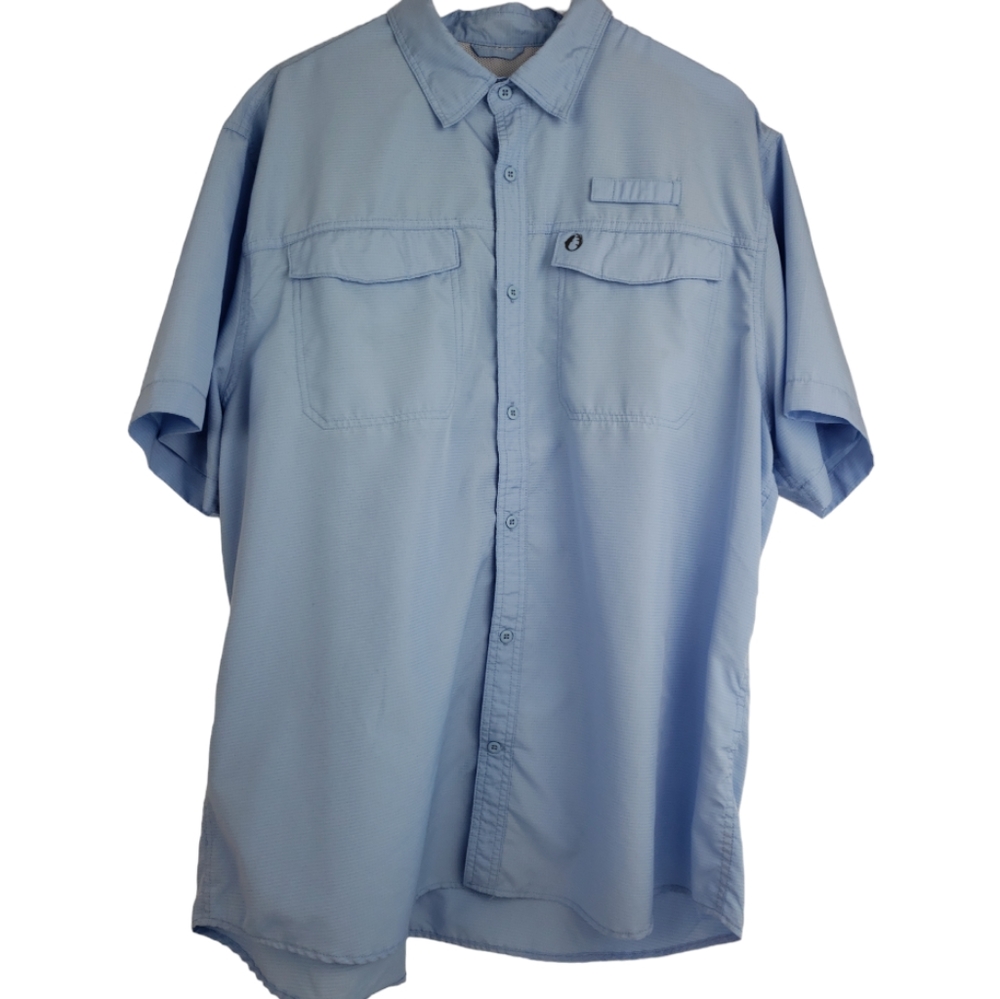 The American Outdoorsman Hiking & Fishing Shirt Size XXL in Blue